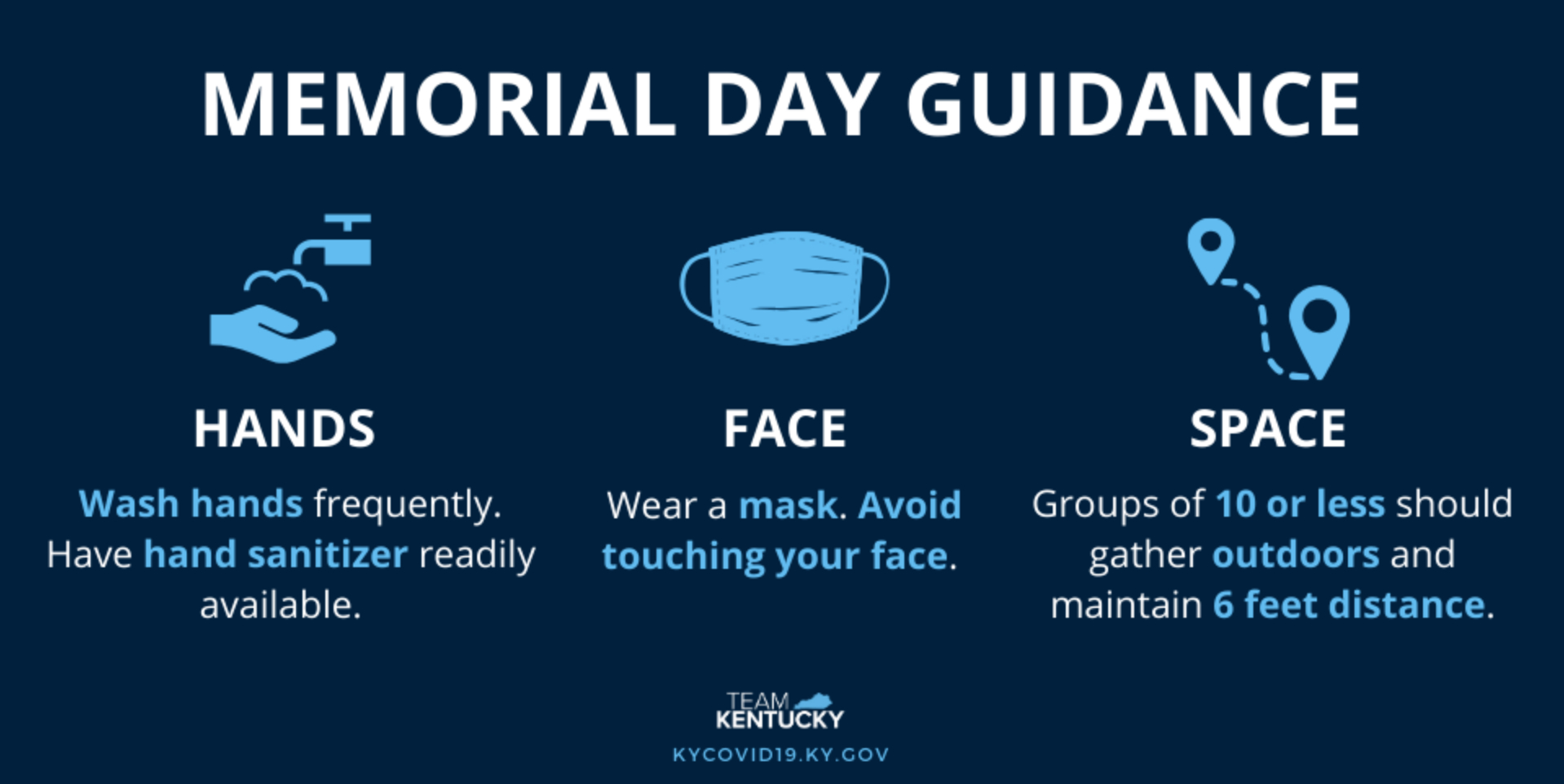 Memorial Day guidance